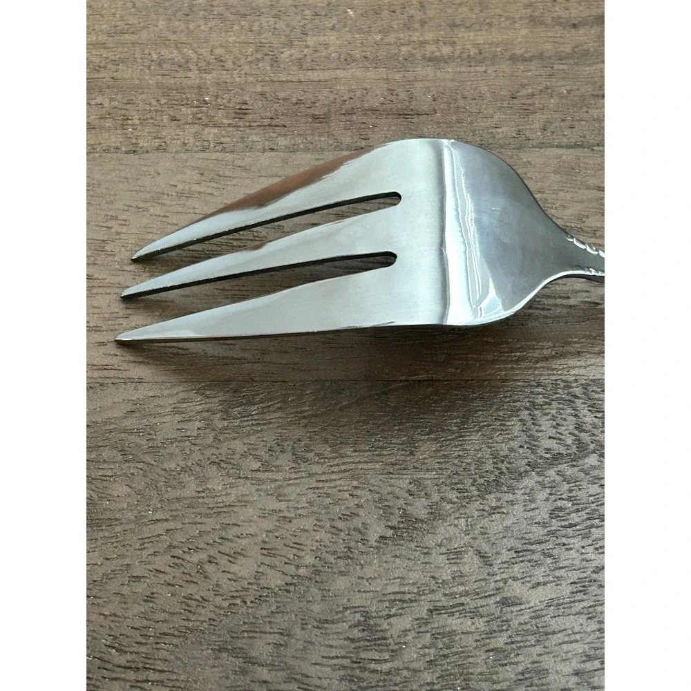 Reed & Barton Englefield Medium Cold Meat Serving Fork Stainless Glossy 8.75